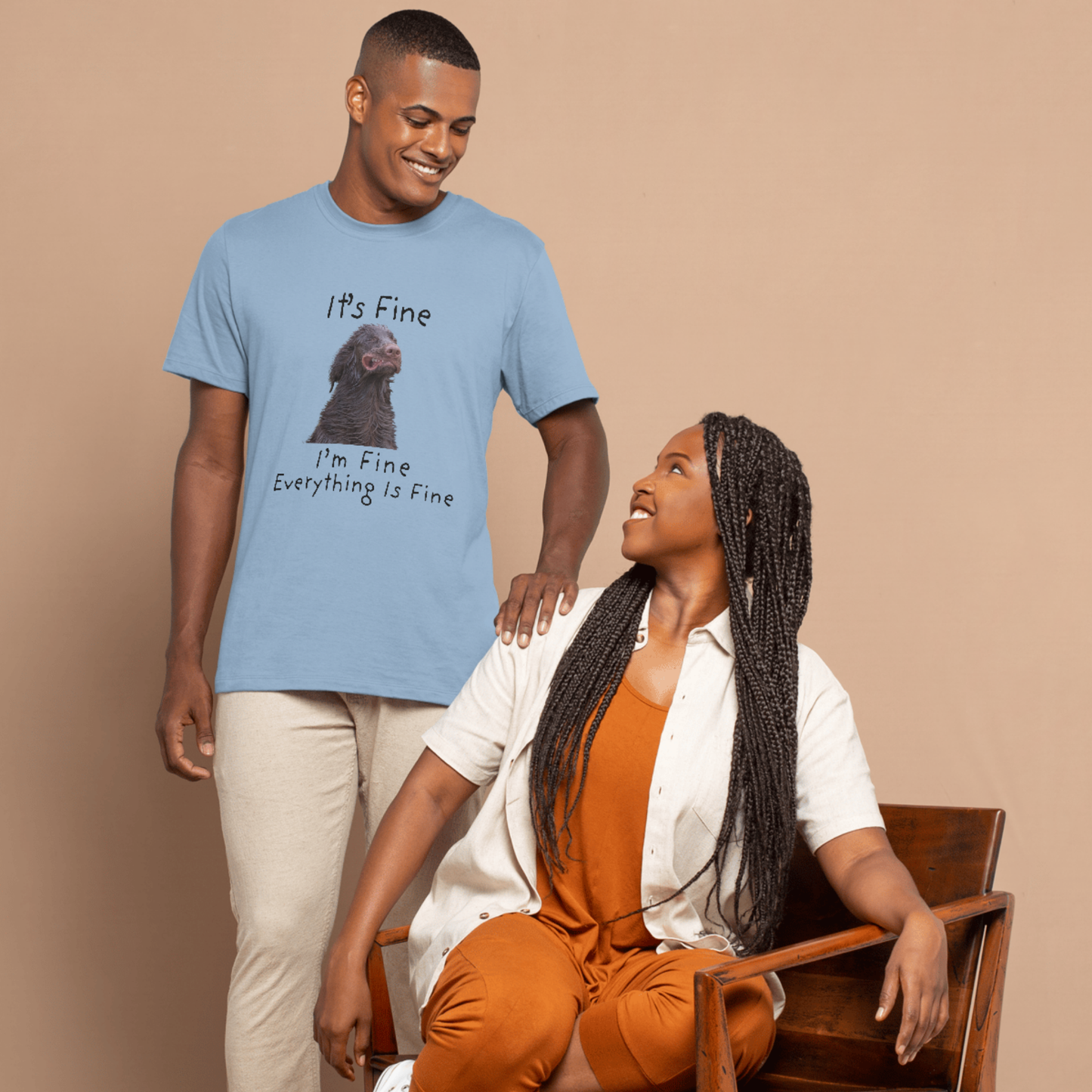 It's Fine I'm Fine Everything Is Fine Shirt, Cute Dog Tee