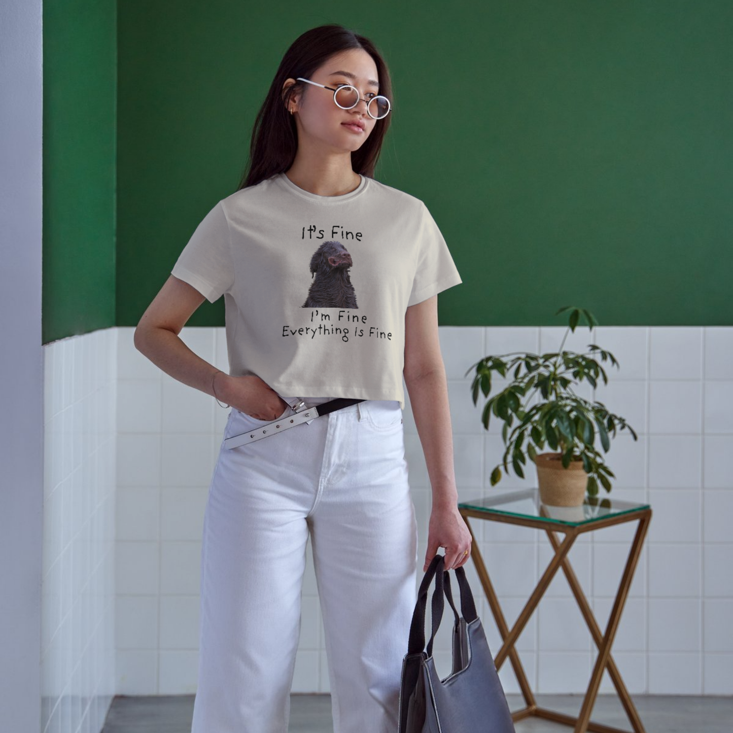 It's Fine I'm Fine Everything Is Fine Shirt, Cute Dog Tee