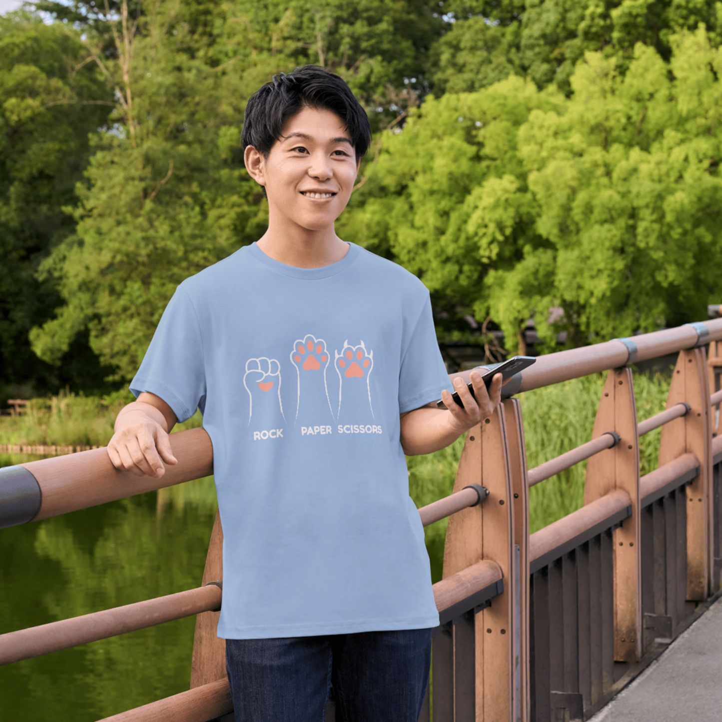 Funny Cat Paw Shirt: Rock Paper Scissors Unisex Tee