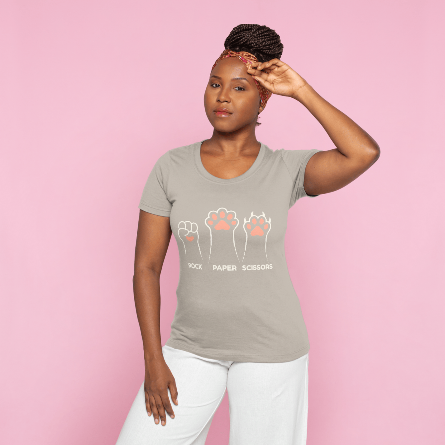 Funny Cat Paw Shirt: Rock Paper Scissors Unisex Tee