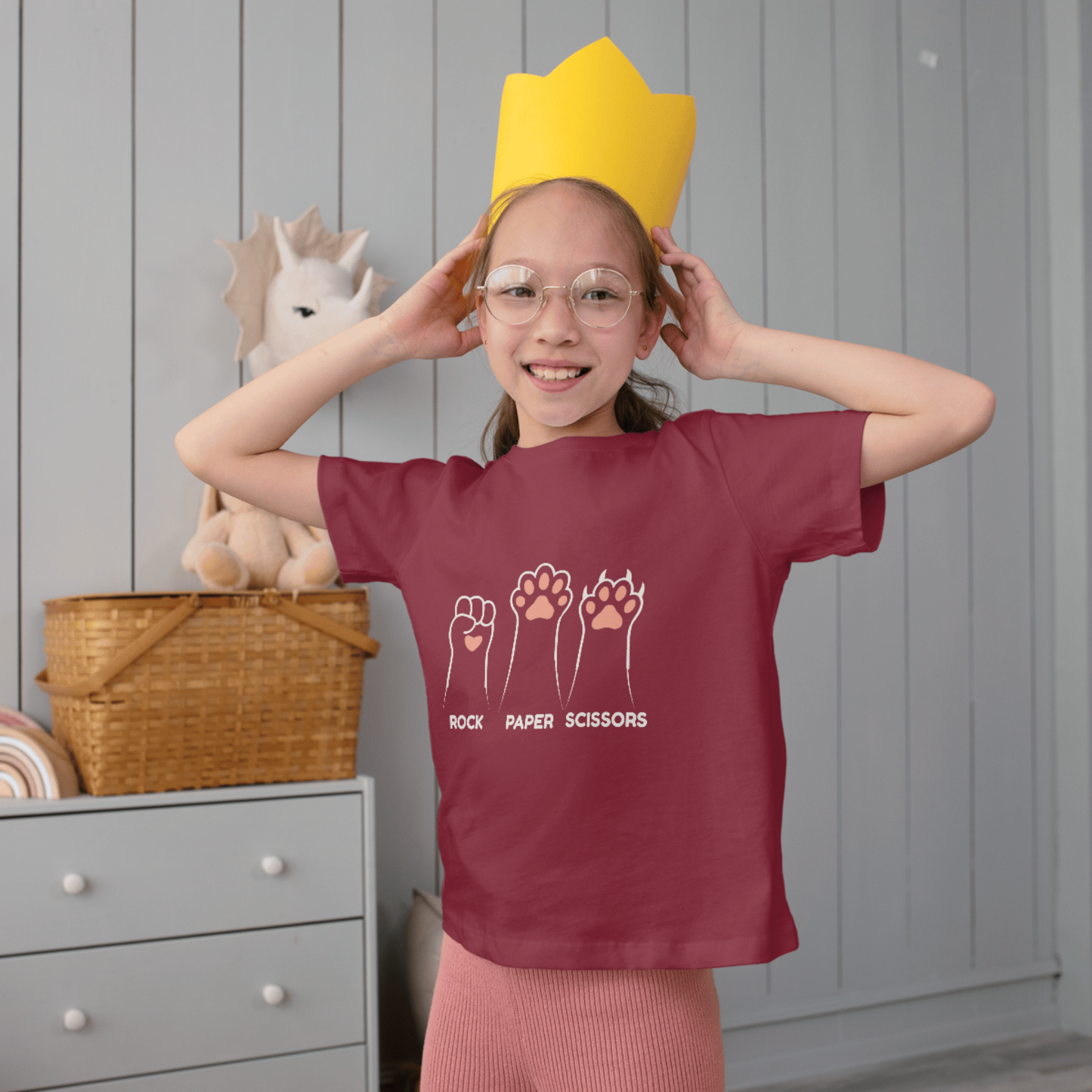 Funny Cat Paw Shirt: Rock Paper Scissors Unisex Tee