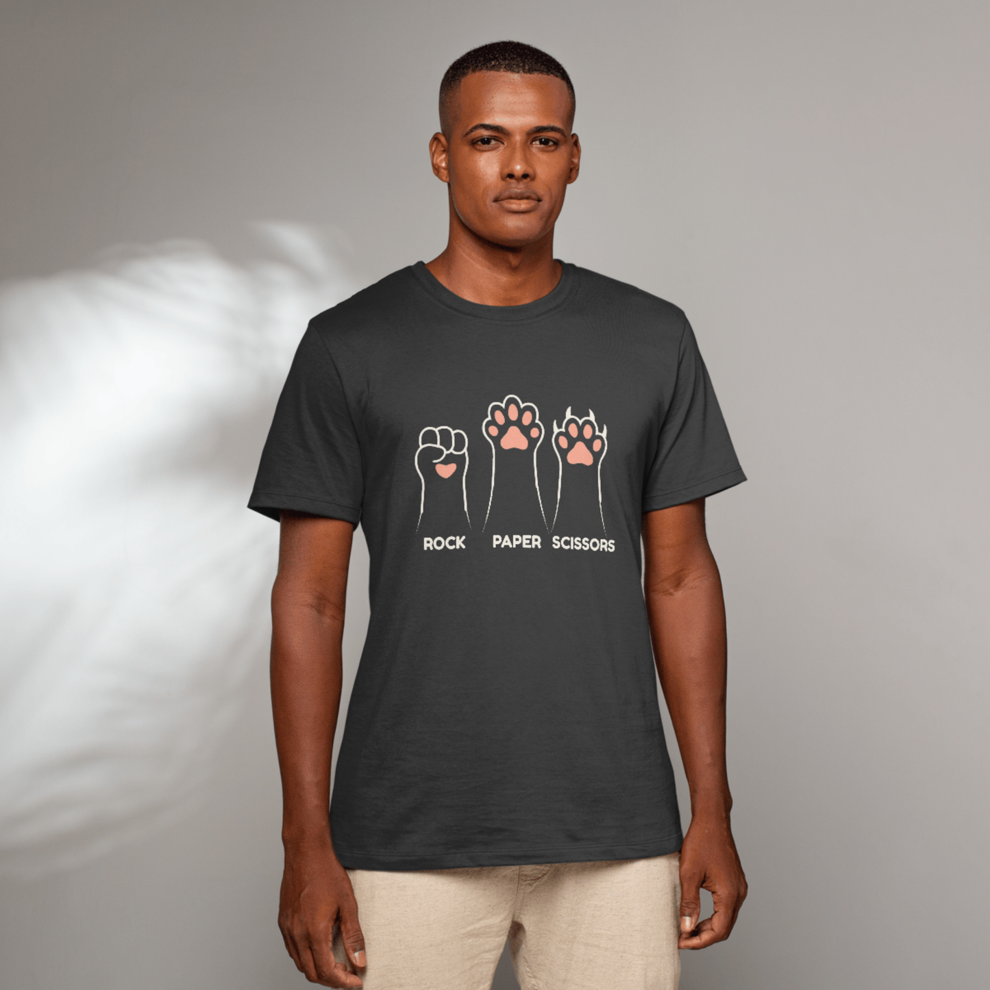 Funny Cat Paw Shirt: Rock Paper Scissors Unisex Tee