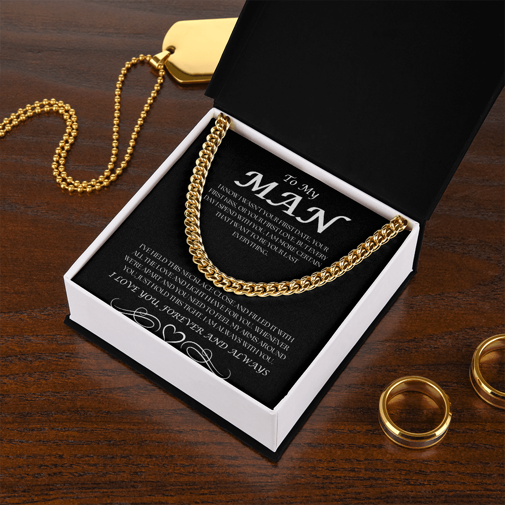 To My Man Necklace and Message Card
