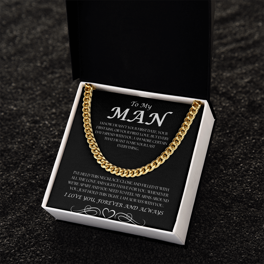 To My Man Necklace and Message Card