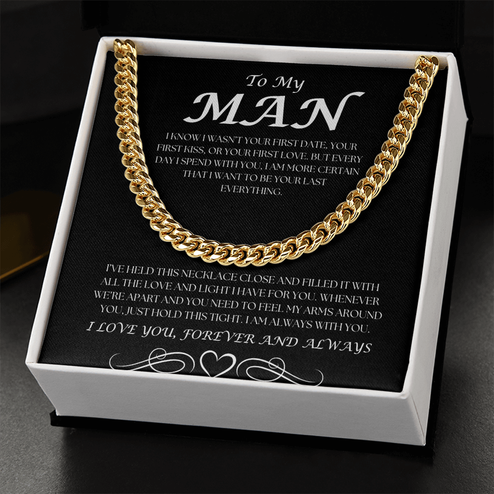 To My Man Necklace and Message Card