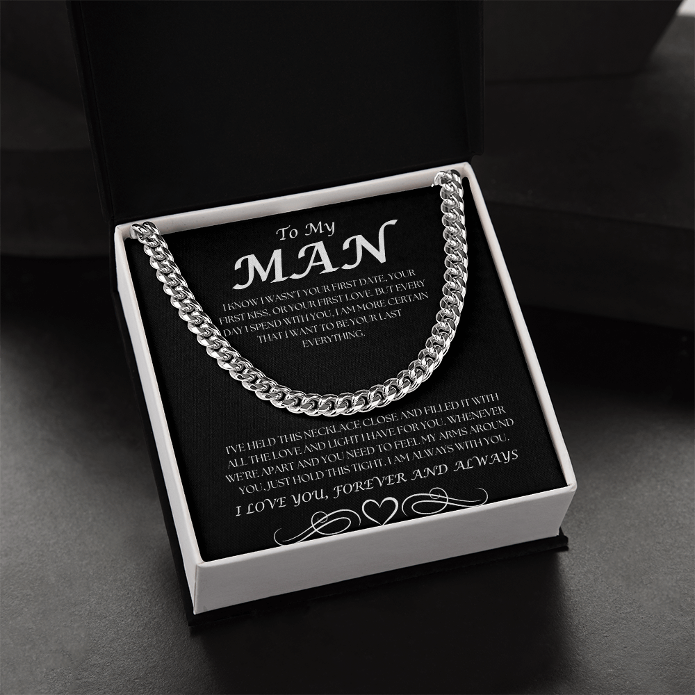 To My Man Necklace and Message Card