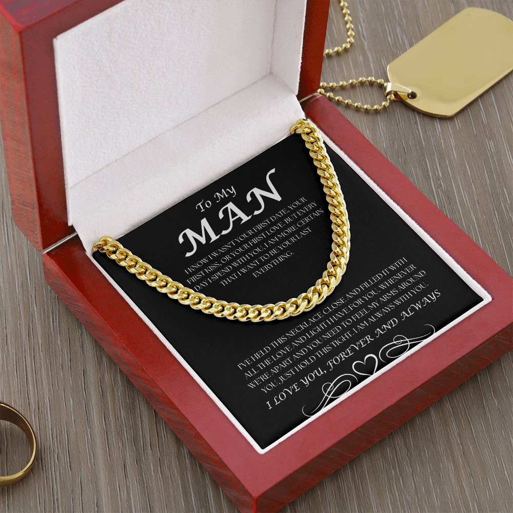 To My Man Necklace and Message Card