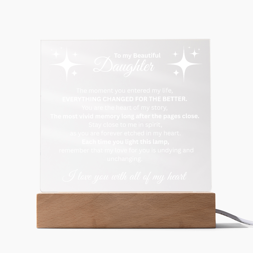 To my Daughter Acrylic Square Plaque