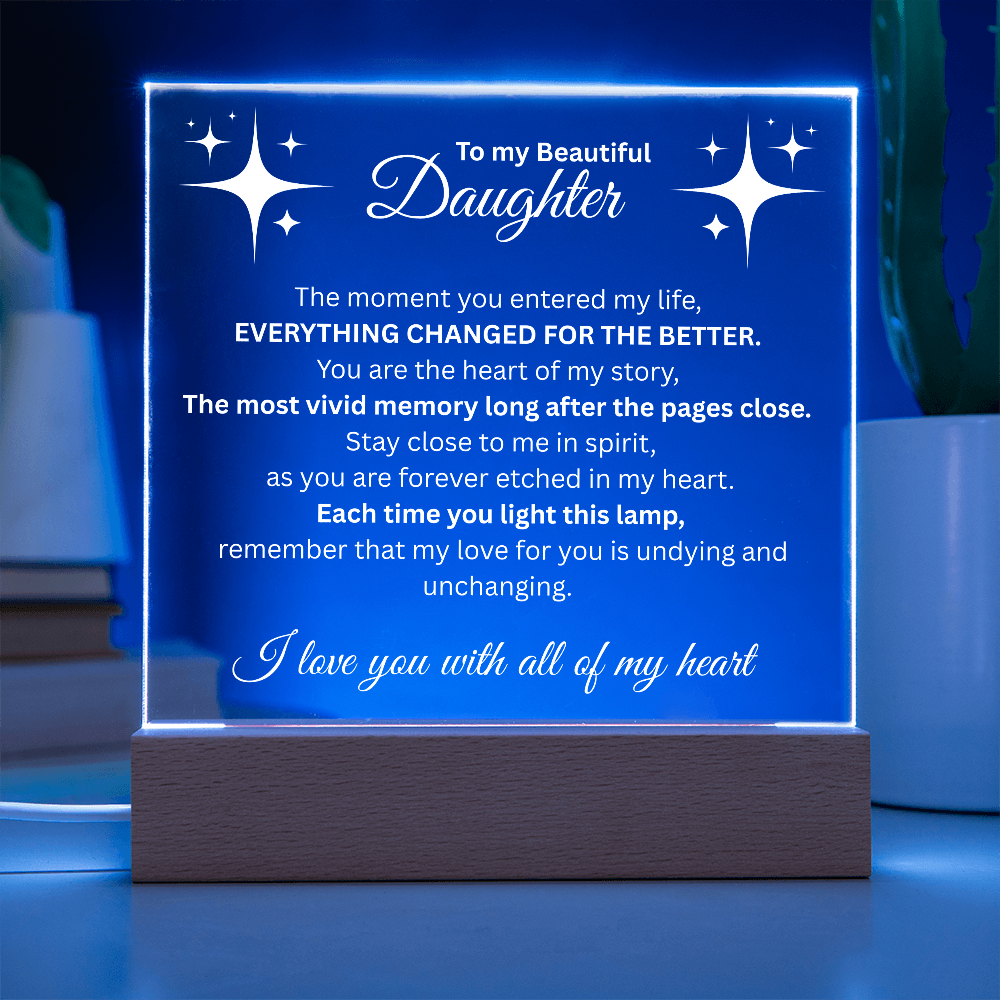 To my Daughter Acrylic Square Plaque