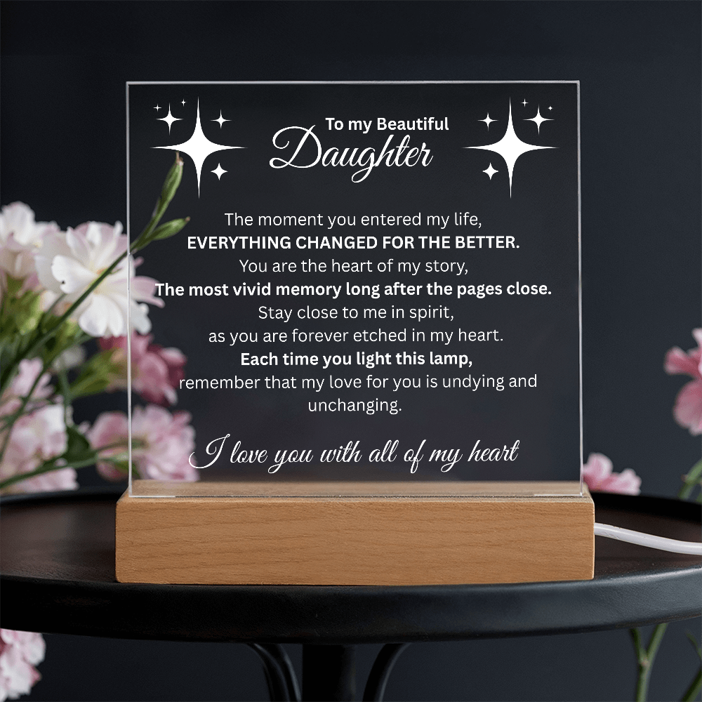 To my Daughter Acrylic Square Plaque