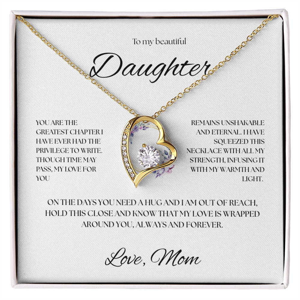 To My Beautiful Daughter Necklace
