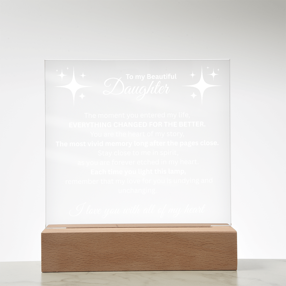 To my Daughter Acrylic Square Plaque