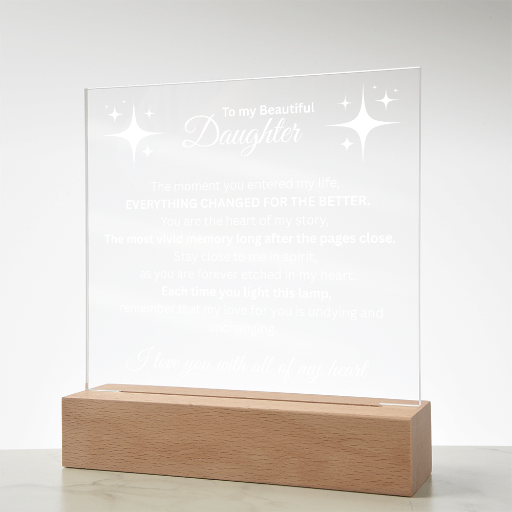 To my Daughter Acrylic Square Plaque