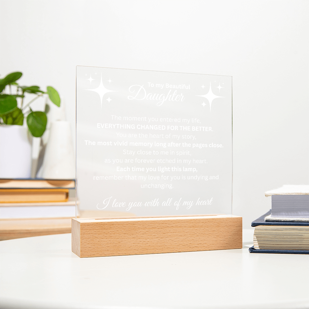 To my Daughter Acrylic Square Plaque