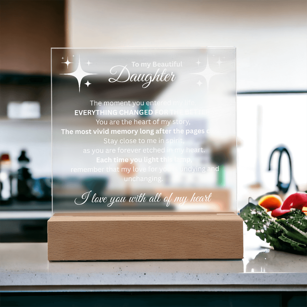 To my Daughter Acrylic Square Plaque