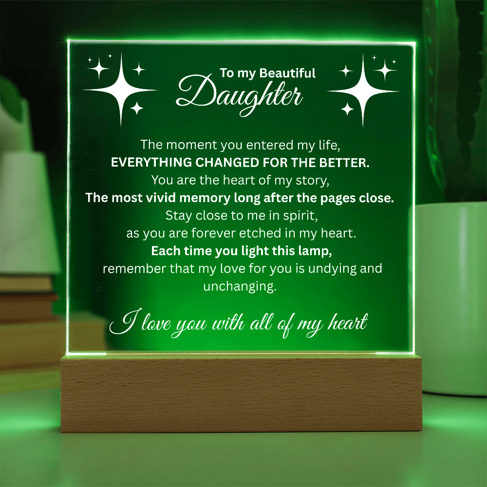 To my Daughter Acrylic Square Plaque