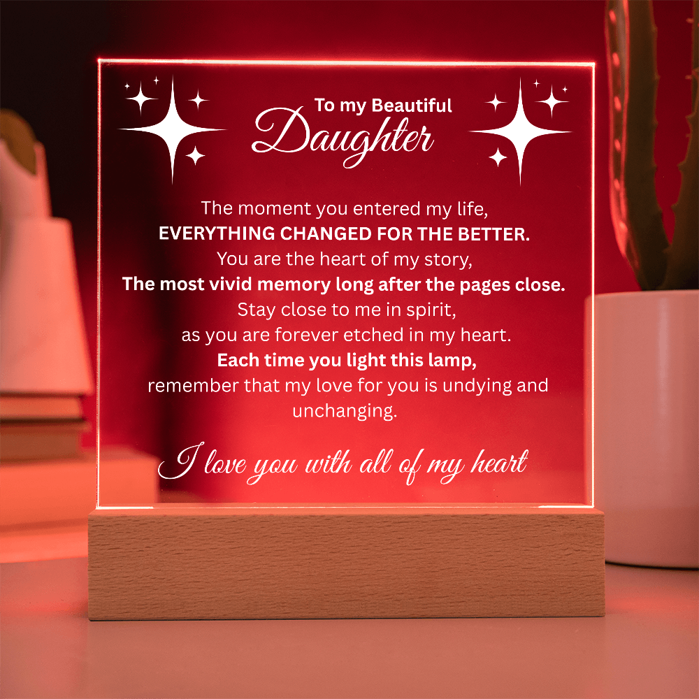 To my Daughter Acrylic Square Plaque