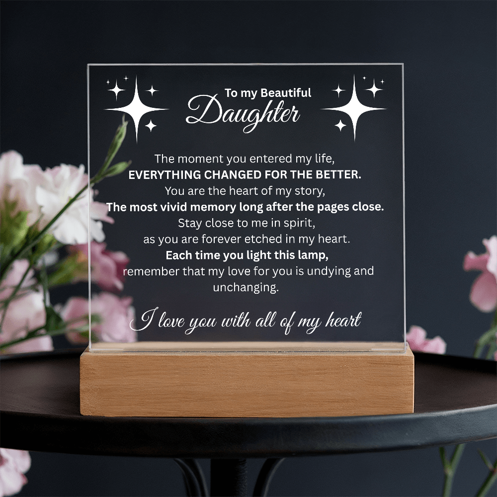 To my Daughter Acrylic Square Plaque