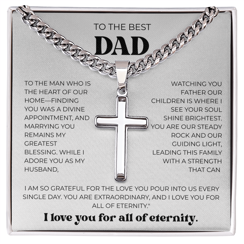 Men's Cuban Chain & Cross – From Your Loving Wife