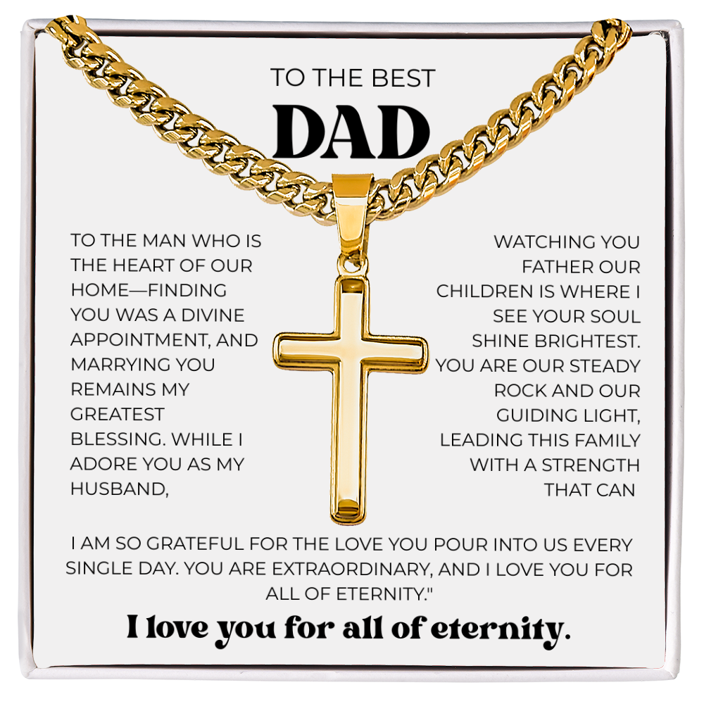 Men's Cuban Chain & Cross – From Your Loving Wife