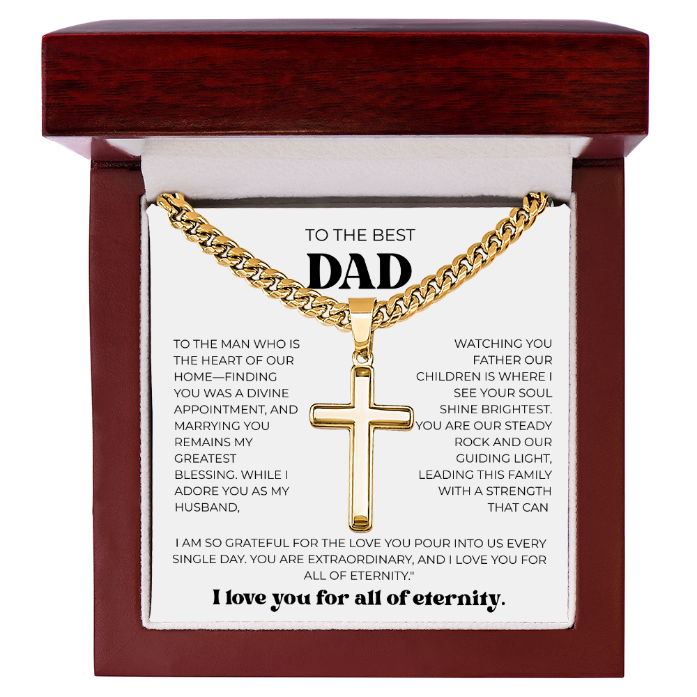 Men's Cuban Chain & Cross – From Your Loving Wife
