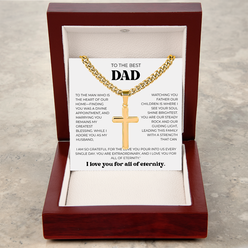 Men's Cuban Chain & Cross – From Your Loving Wife